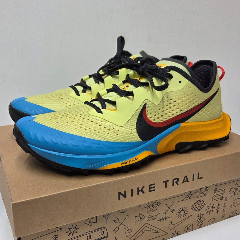 Nike Air Zoom Terra Kiger 7 Limelight Laser Blue Trail Running Shoes 11.5 CW6062